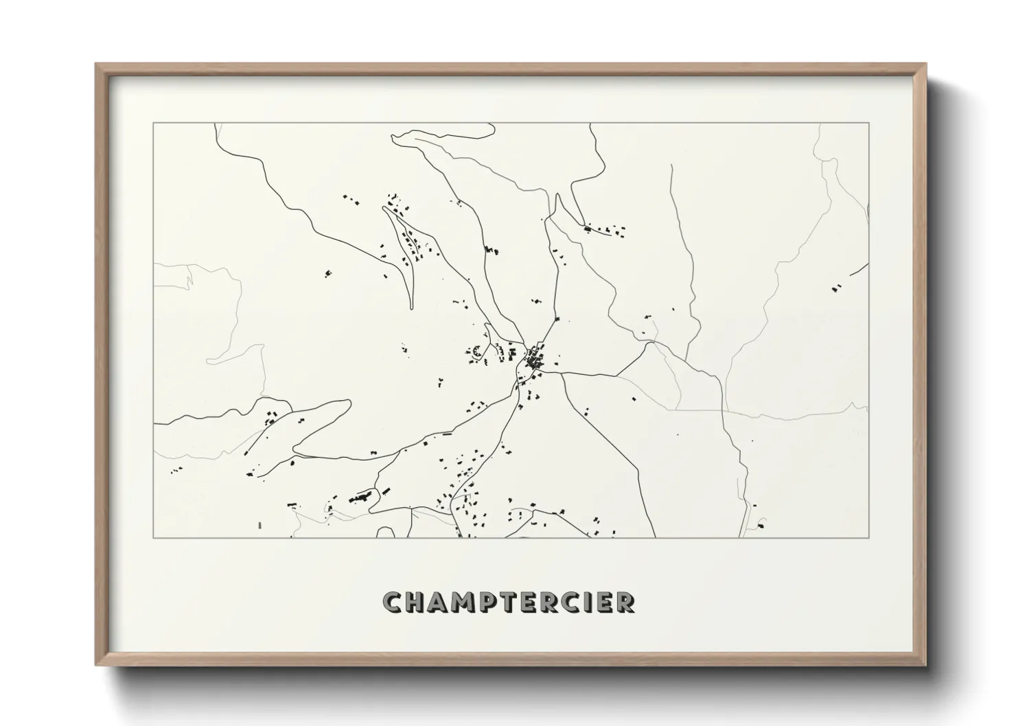Une affiche de carte sur Champtercier