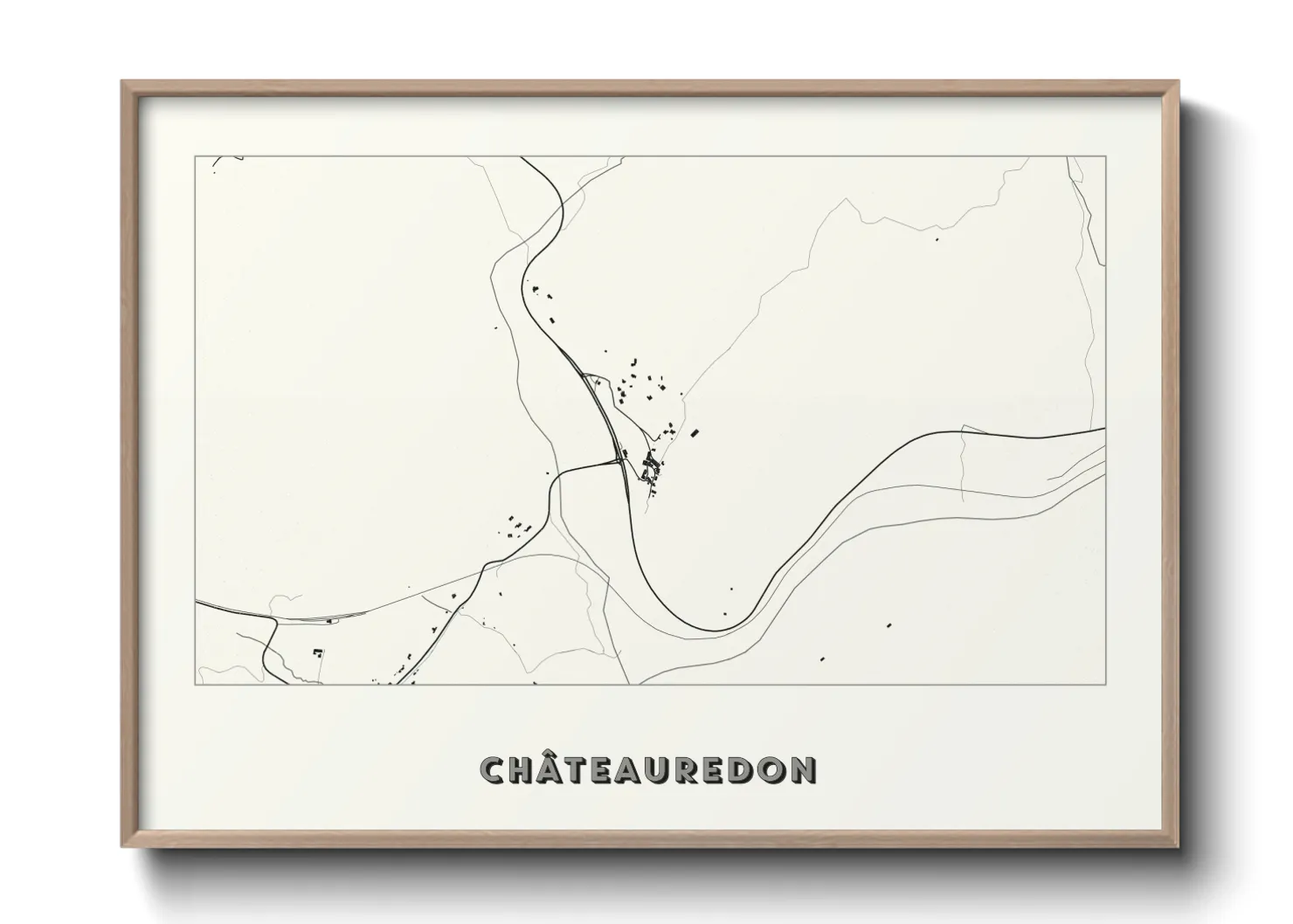 Une affiche de carte sur Châteauredon