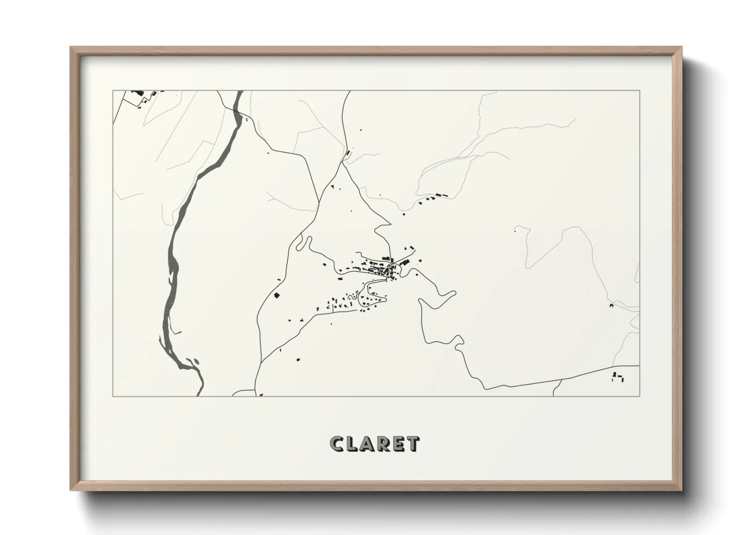 Une affiche de carte sur Claret