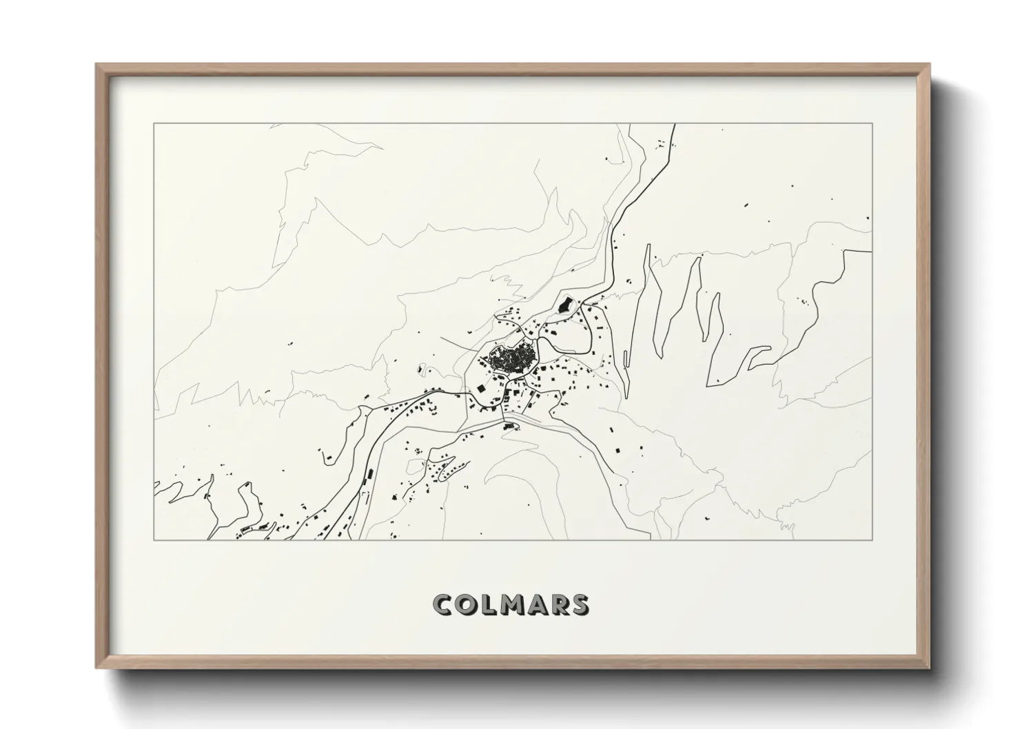 Une affiche de carte sur Colmars