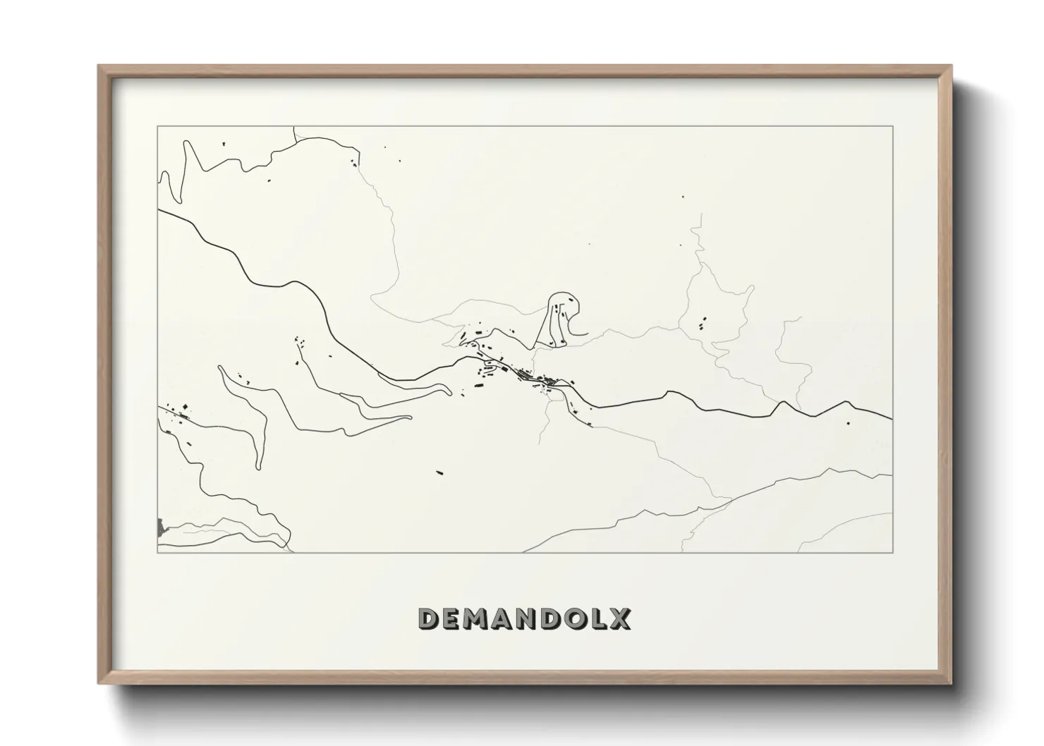 Une affiche de carte sur Demandolx