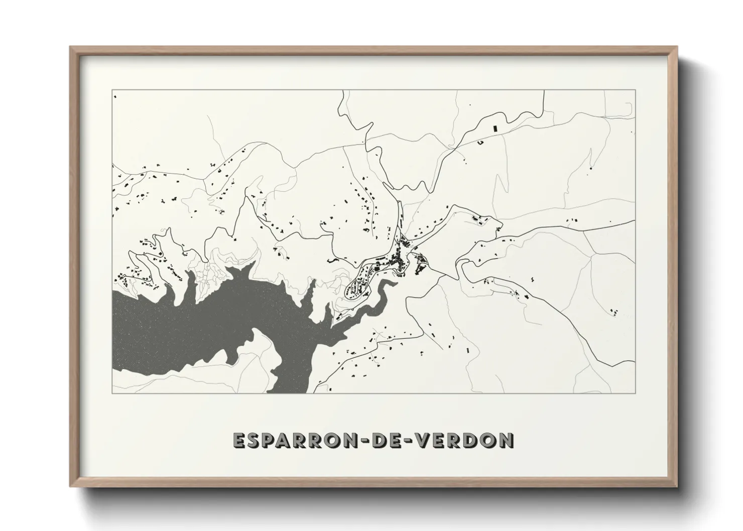 Une affiche de carte sur Esparron-de-Verdon