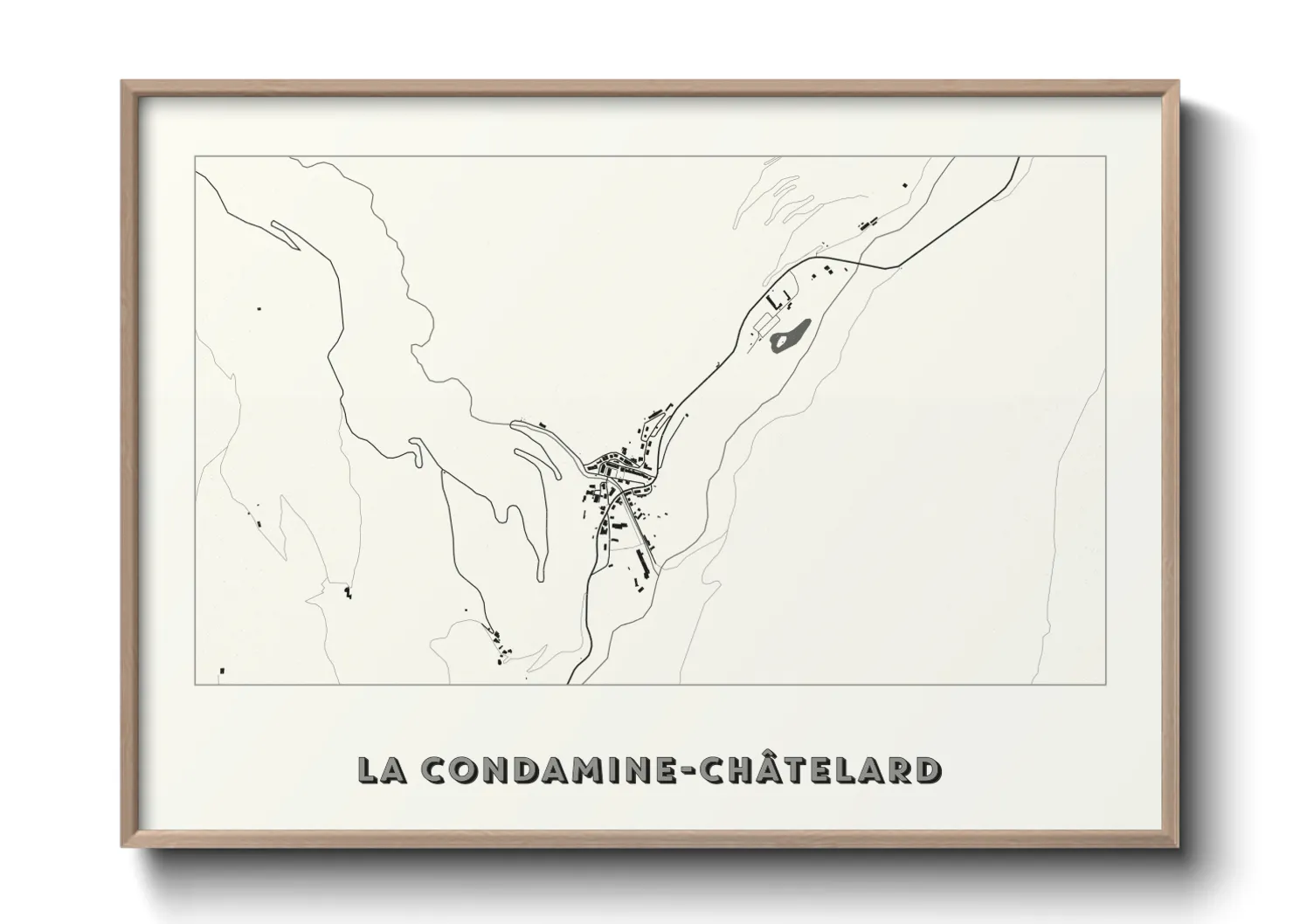 Une affiche de carte sur La Condamine-Châtelard
