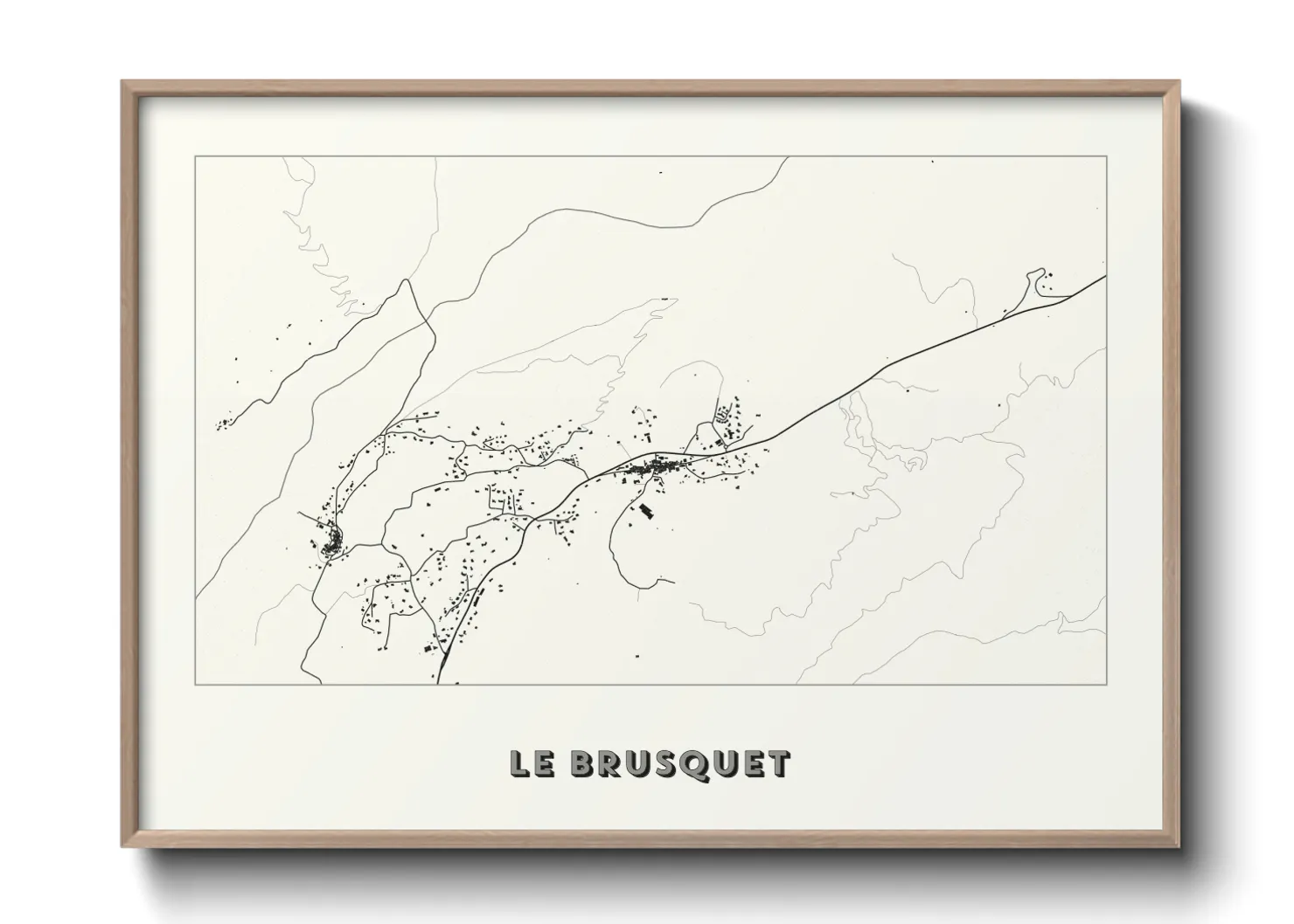 Une affiche de carte sur Le Brusquet