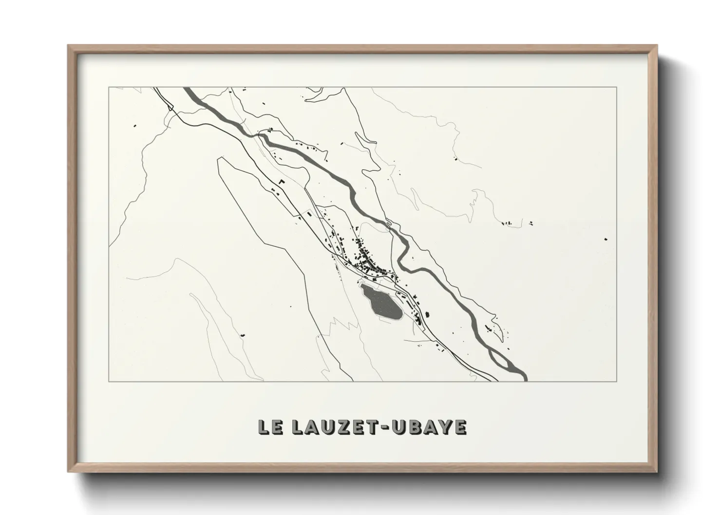 Une affiche de carte sur Le Lauzet-Ubaye