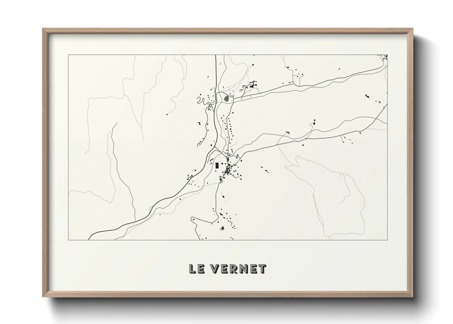 Une affiche de carte sur Le Vernet