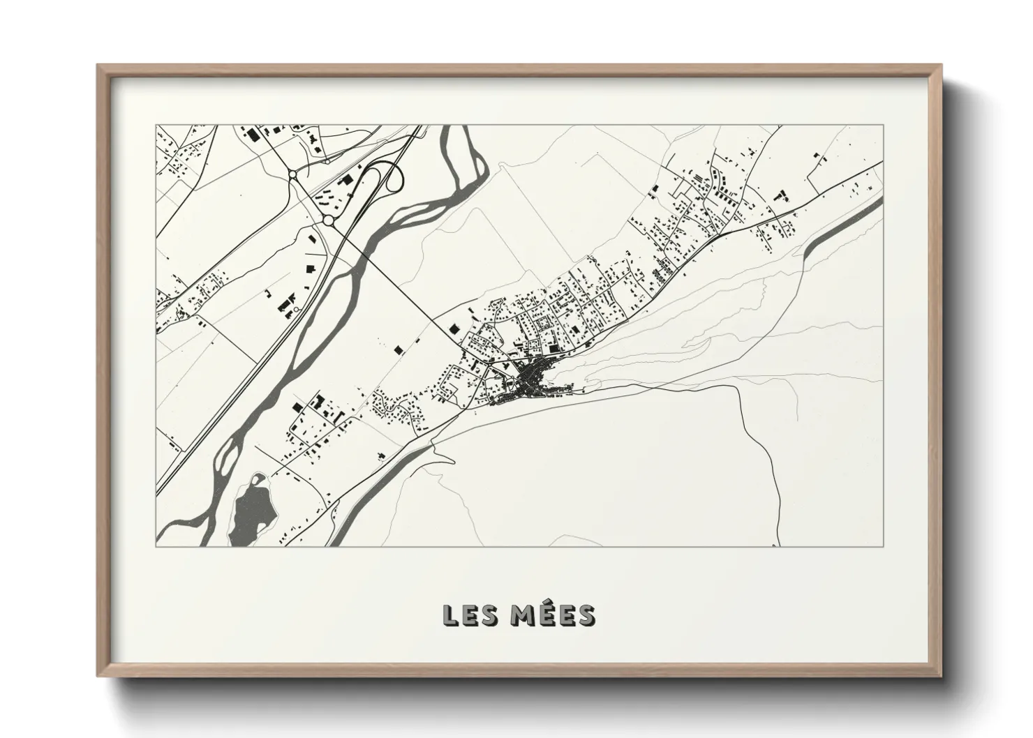 Une affiche de carte sur Les Mées