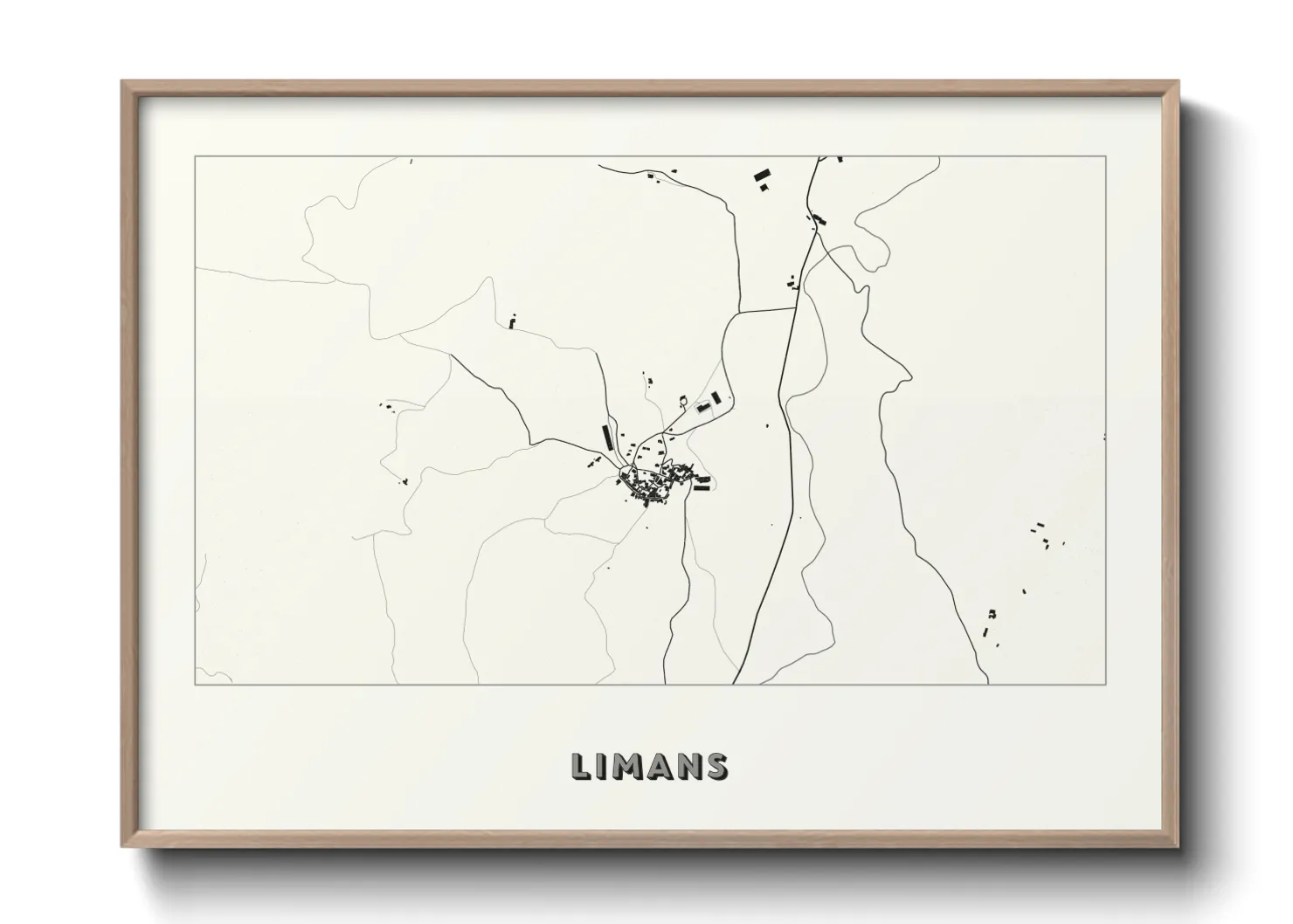Une affiche de carte sur Limans
