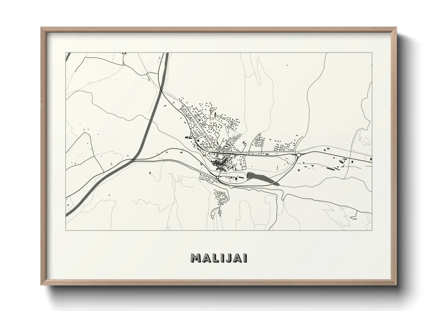 Une affiche de carte sur Malijai