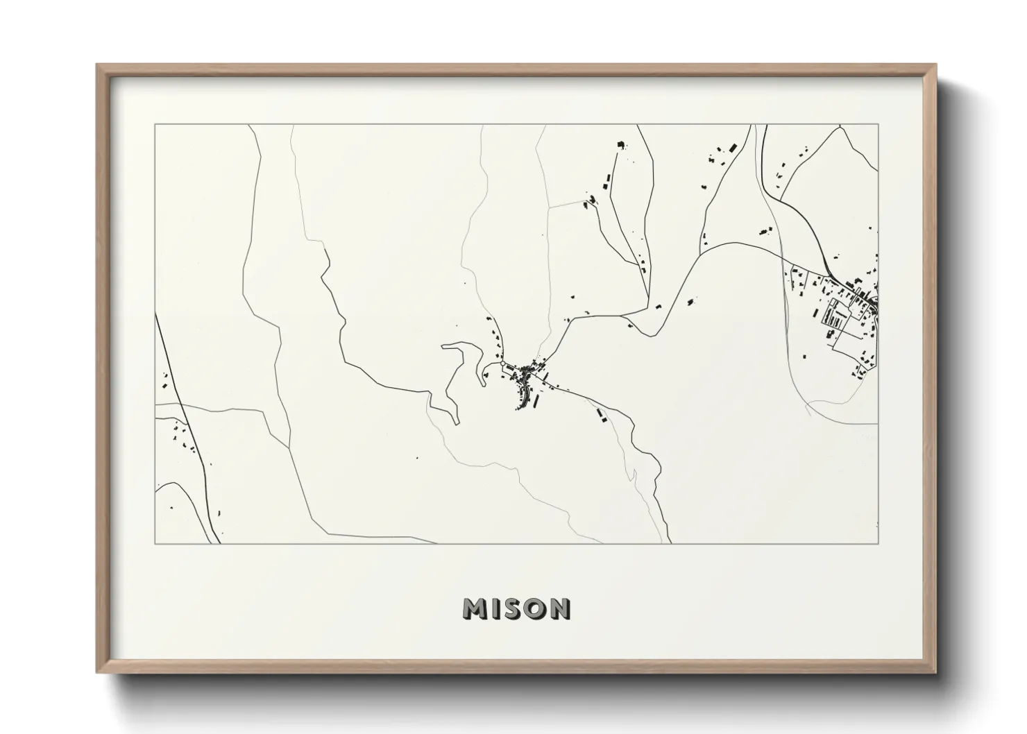Une affiche de carte sur Mison
