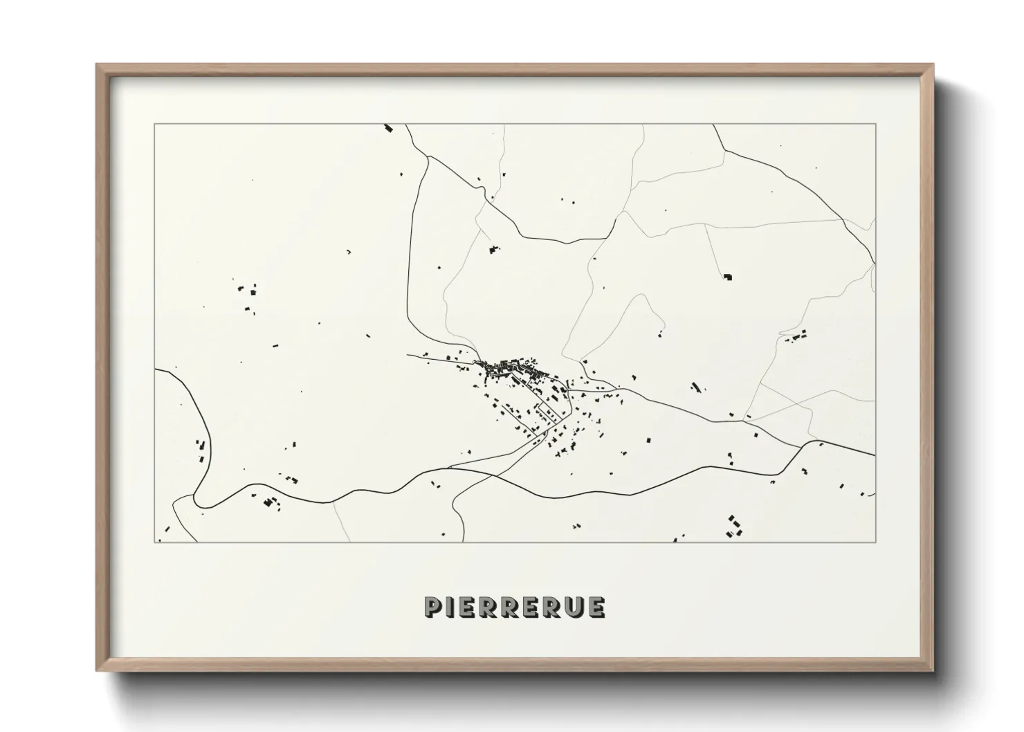 Une affiche de carte sur Pierrerue