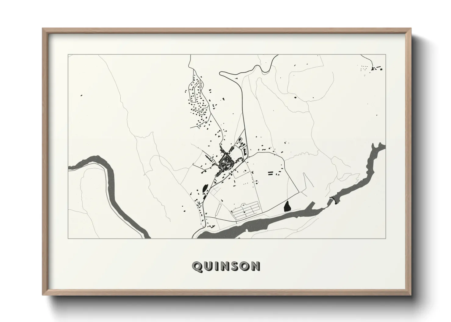 Une affiche de carte sur Quinson