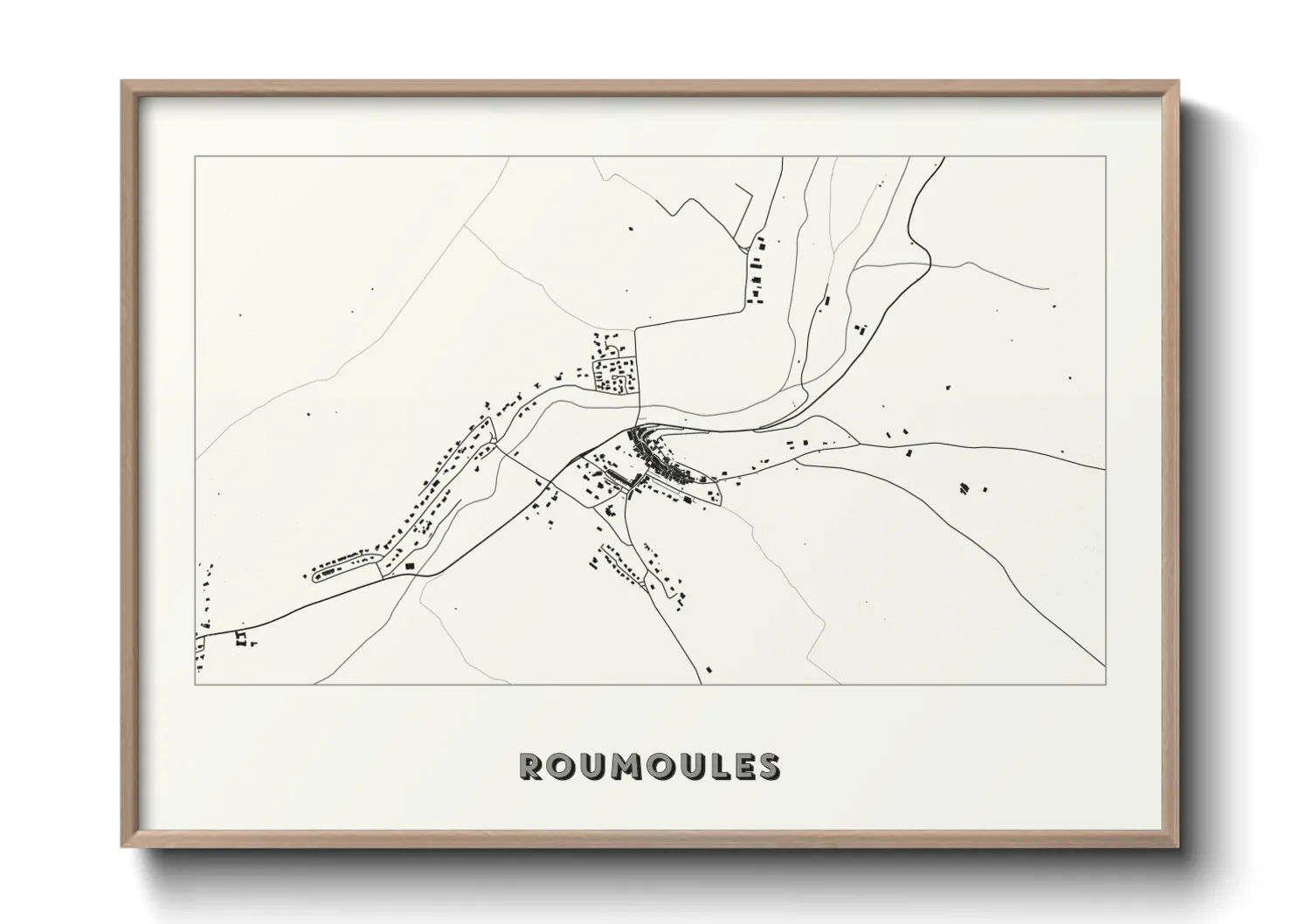 Une affiche de carte sur Roumoules