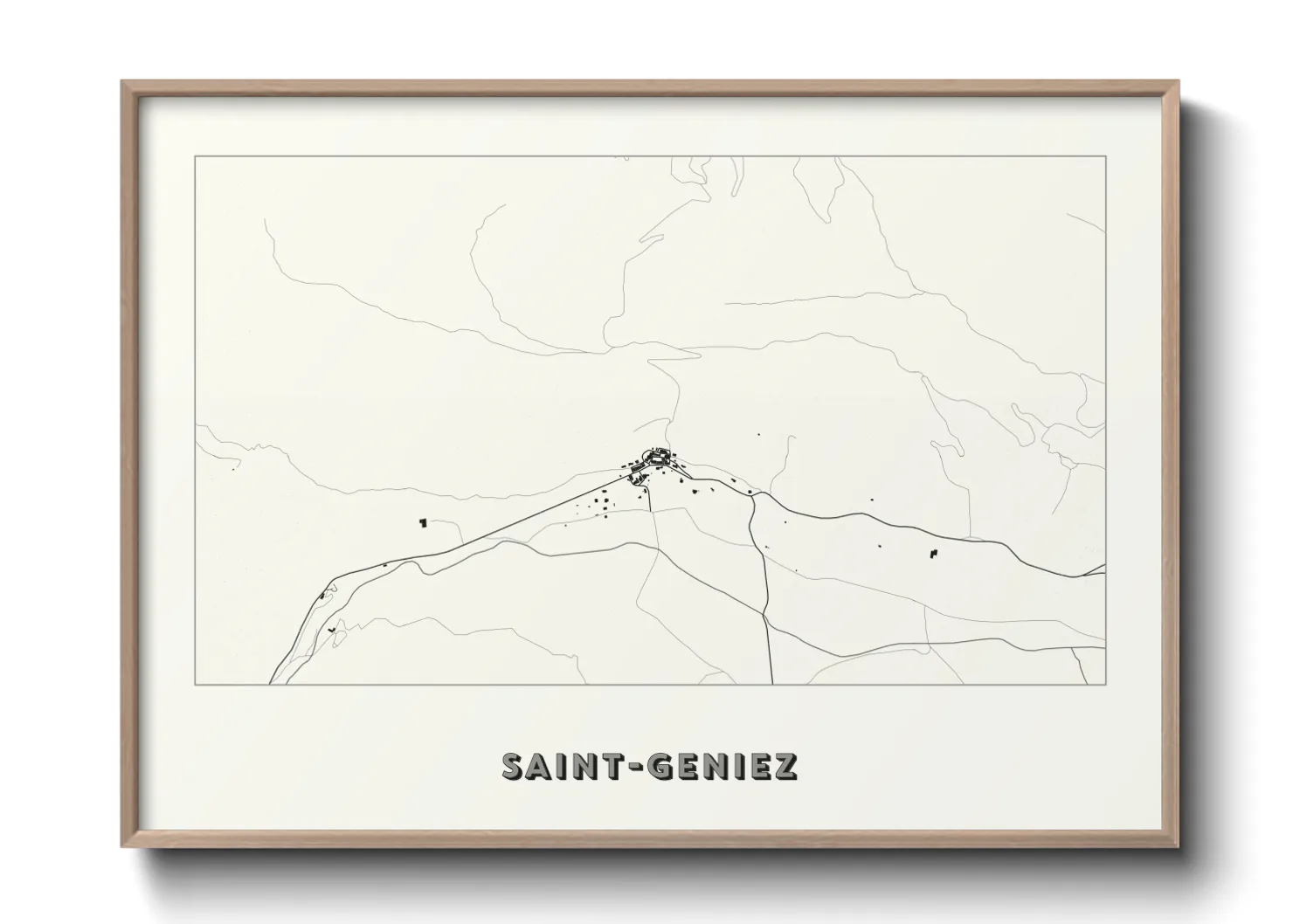 Une affiche de carte sur Saint-Geniez