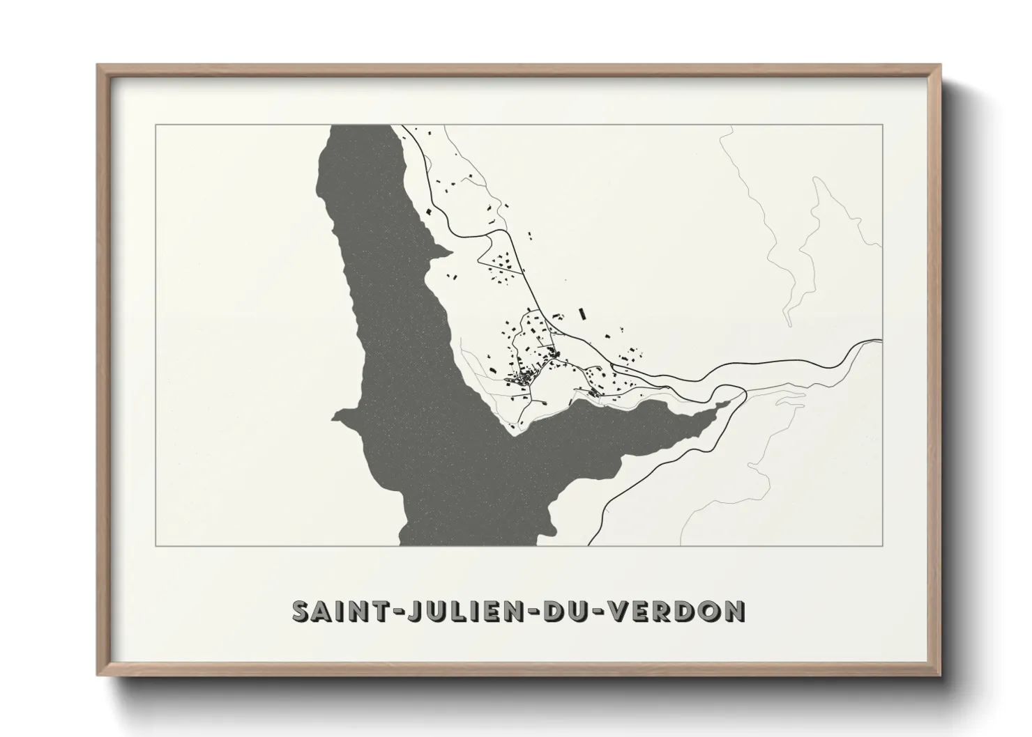 Une affiche de carte sur Saint-Julien-du-Verdon