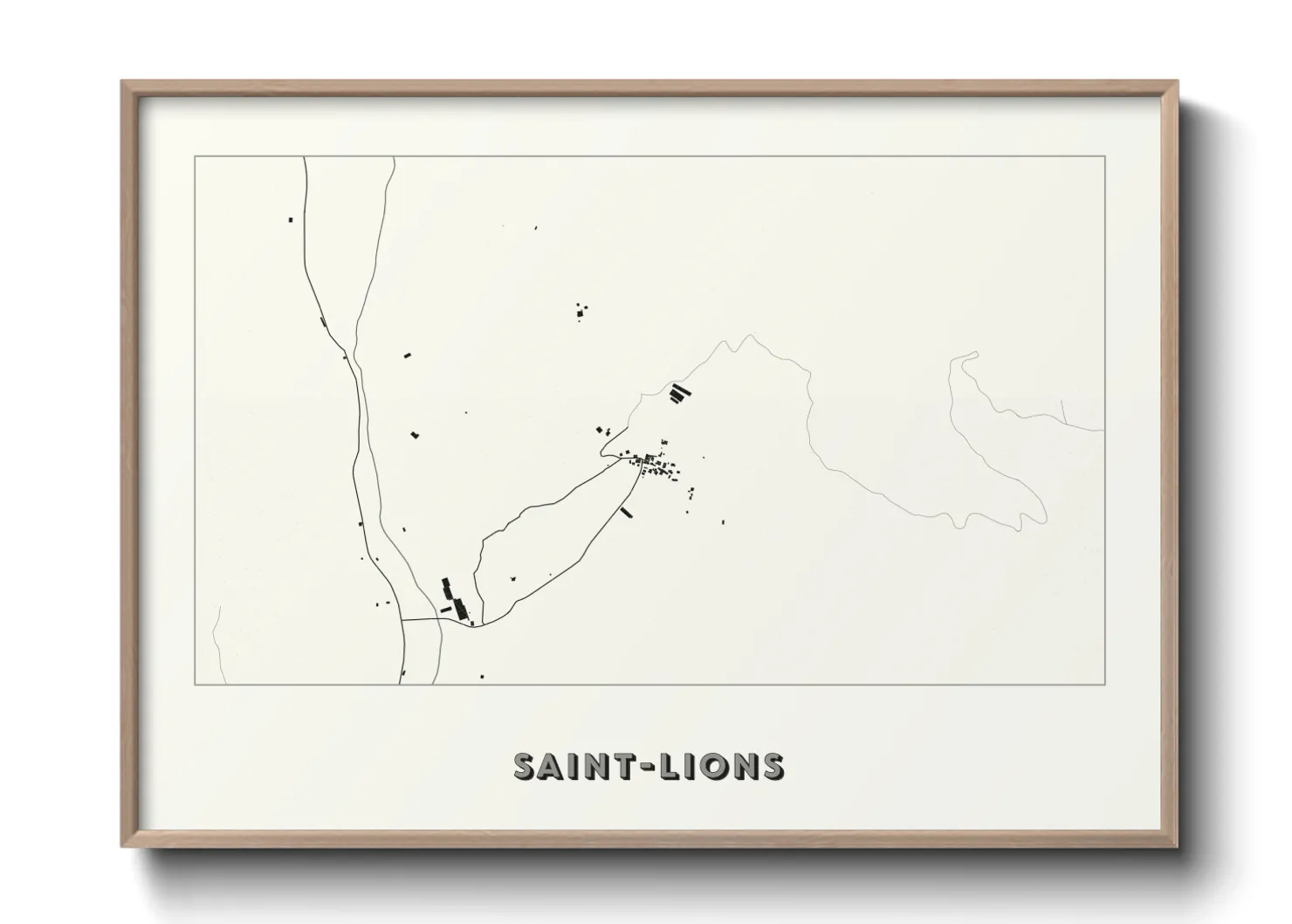 Une affiche de carte sur Saint-Lions