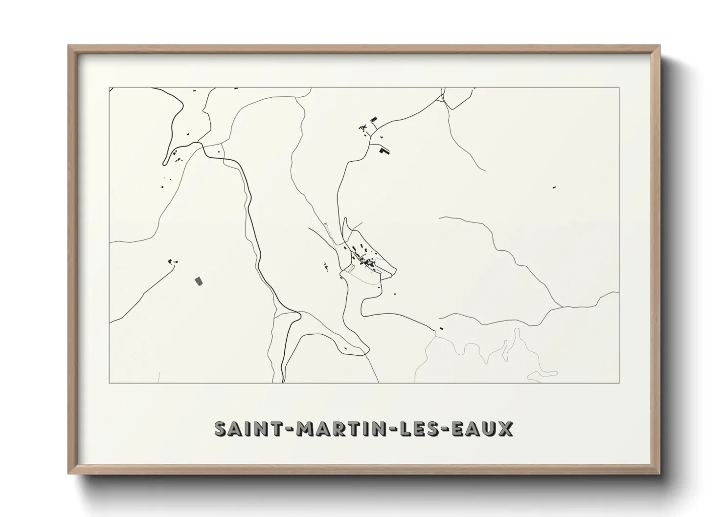Une affiche de carte sur Saint-Martin-les-Eaux