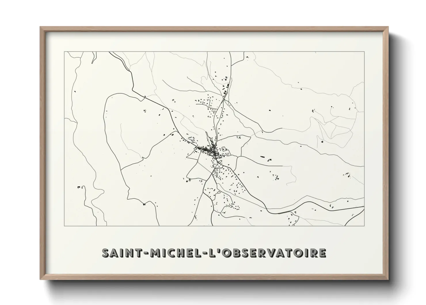Une affiche de carte sur Saint-Michel-l'Observatoire