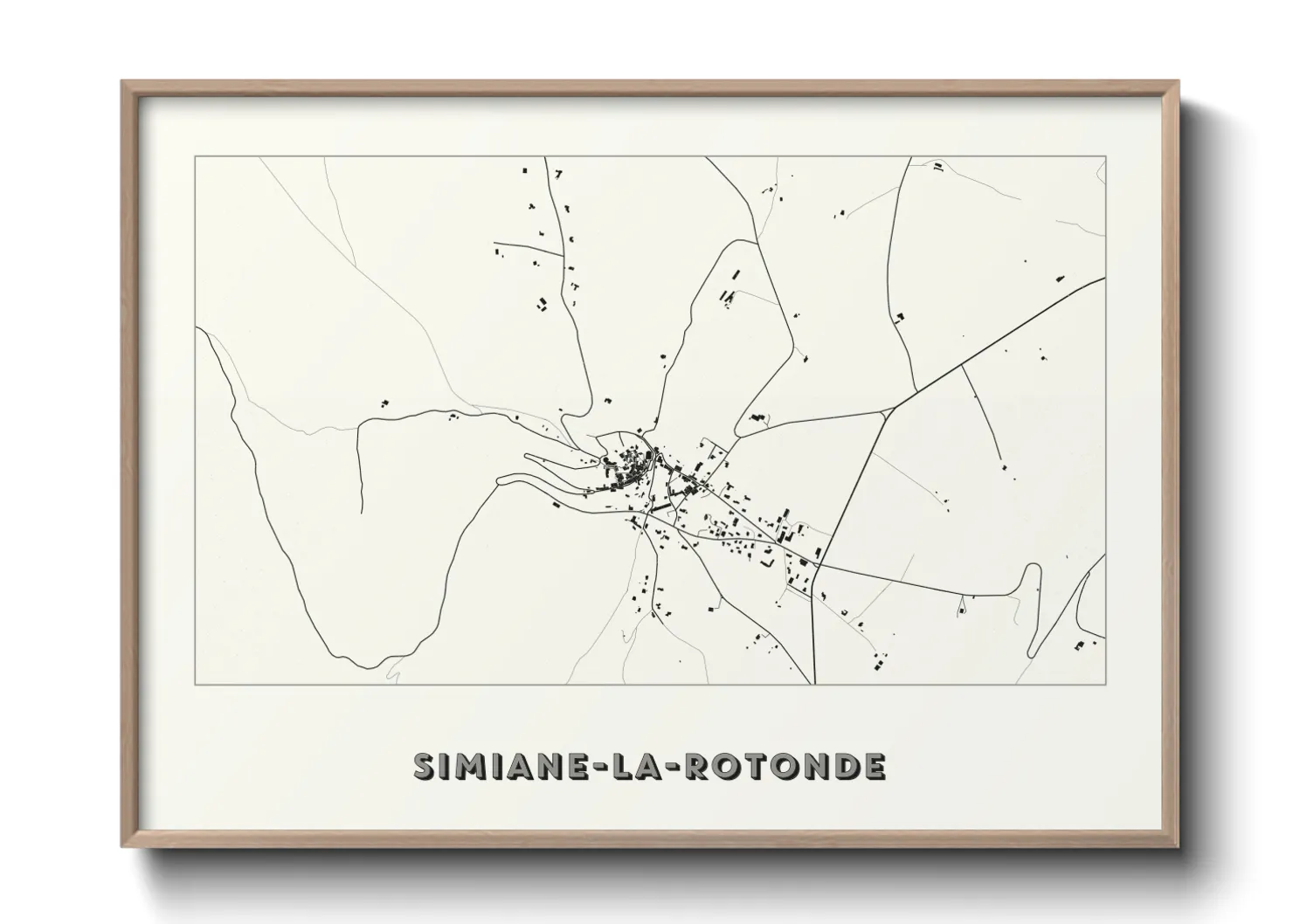 Une affiche de carte sur Simiane-la-Rotonde