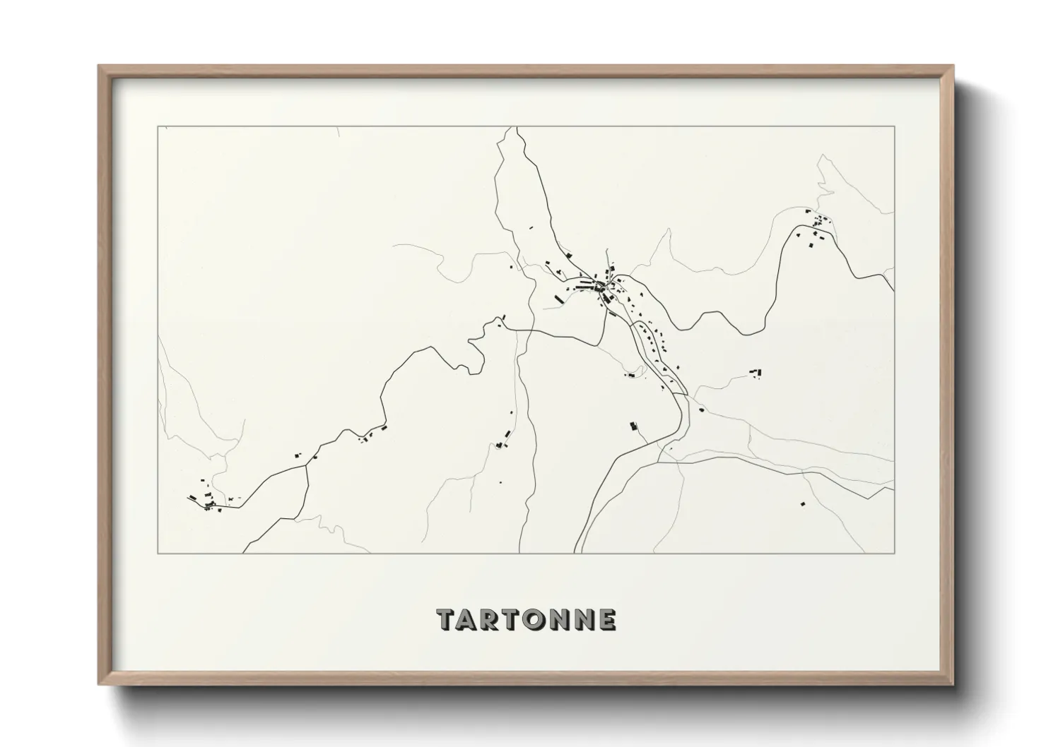 Une affiche de carte sur Tartonne
