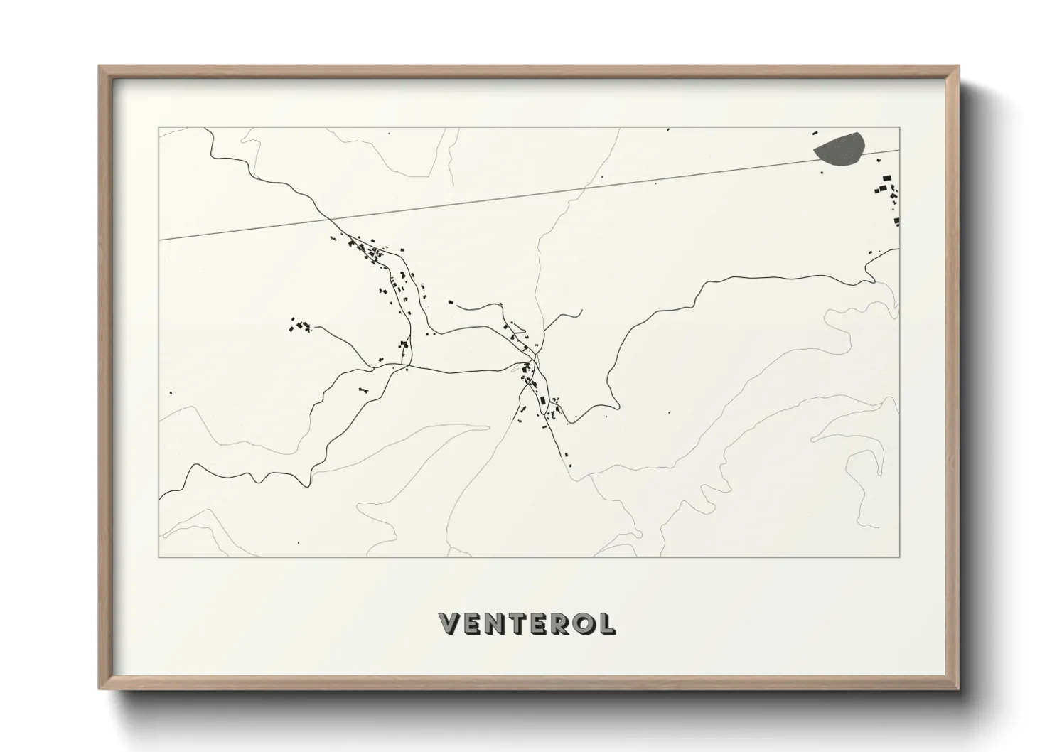 Une affiche de carte sur Venterol