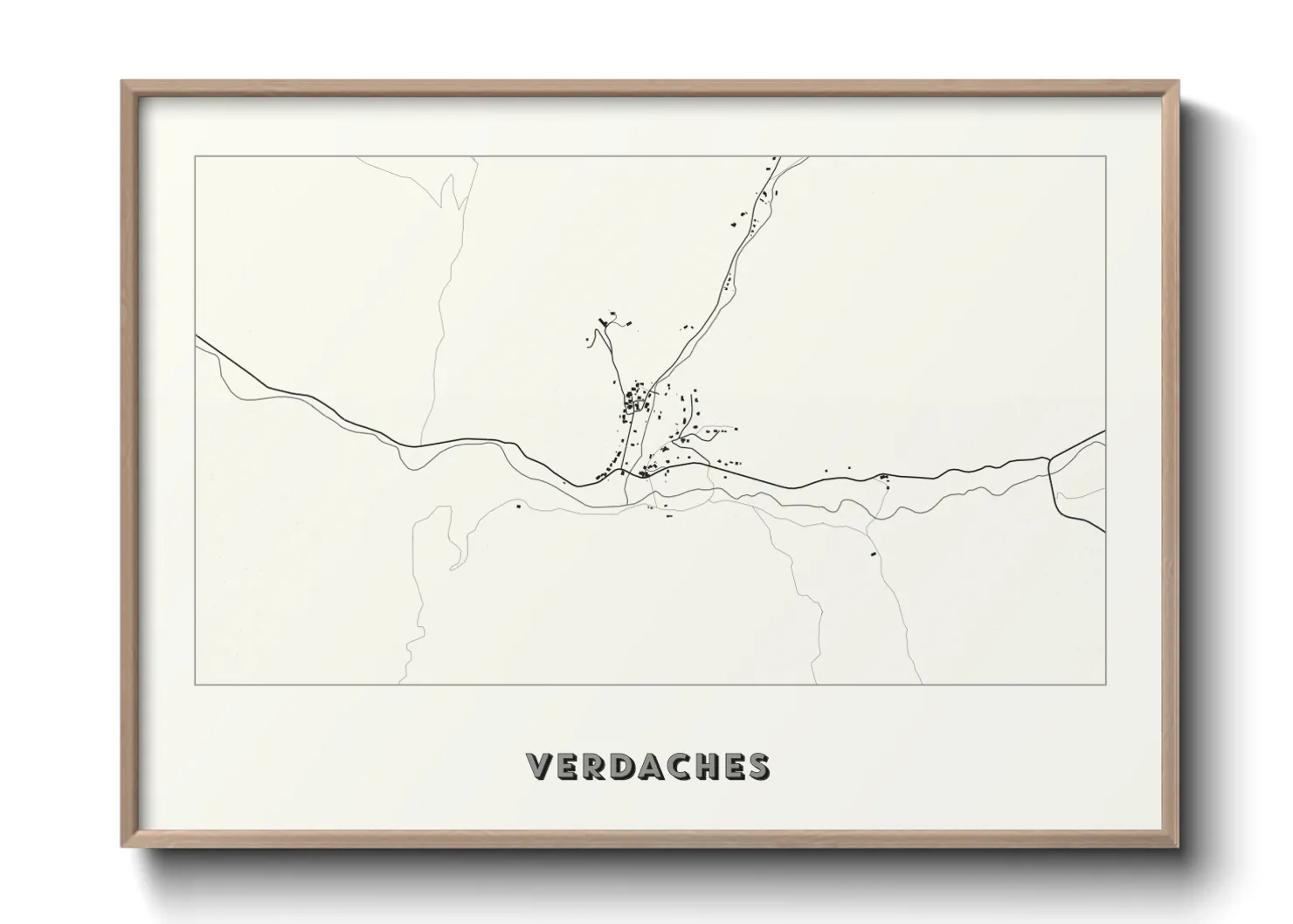 Une affiche de carte sur Verdaches