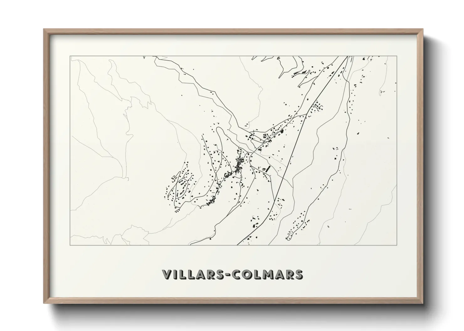 Une affiche de carte sur Villars-Colmars