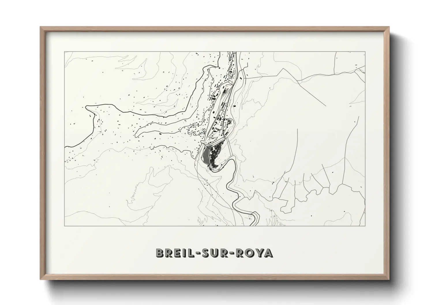 Une affiche de carte sur Breil-sur-Roya