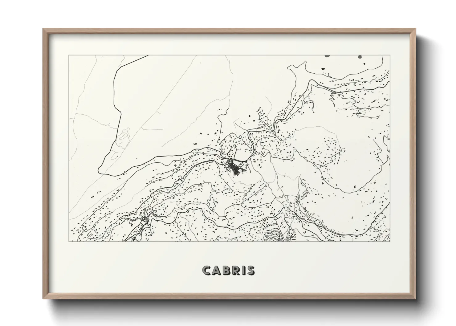 Une affiche de carte sur Cabris