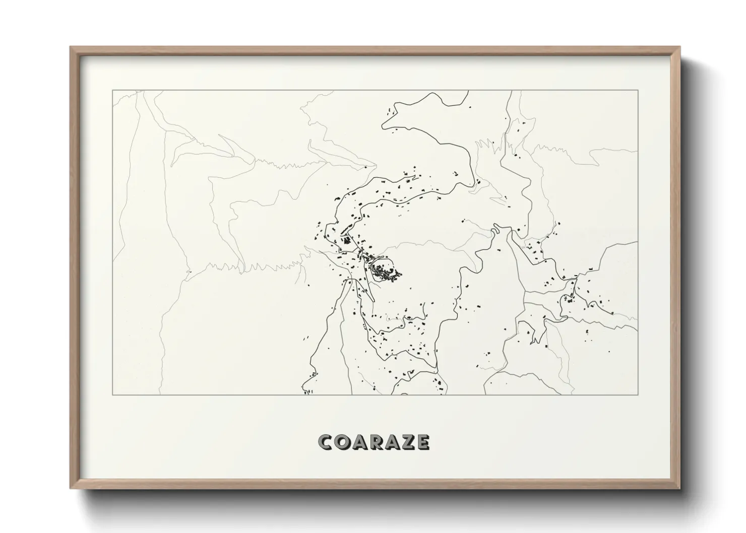 Une affiche de carte sur Coaraze