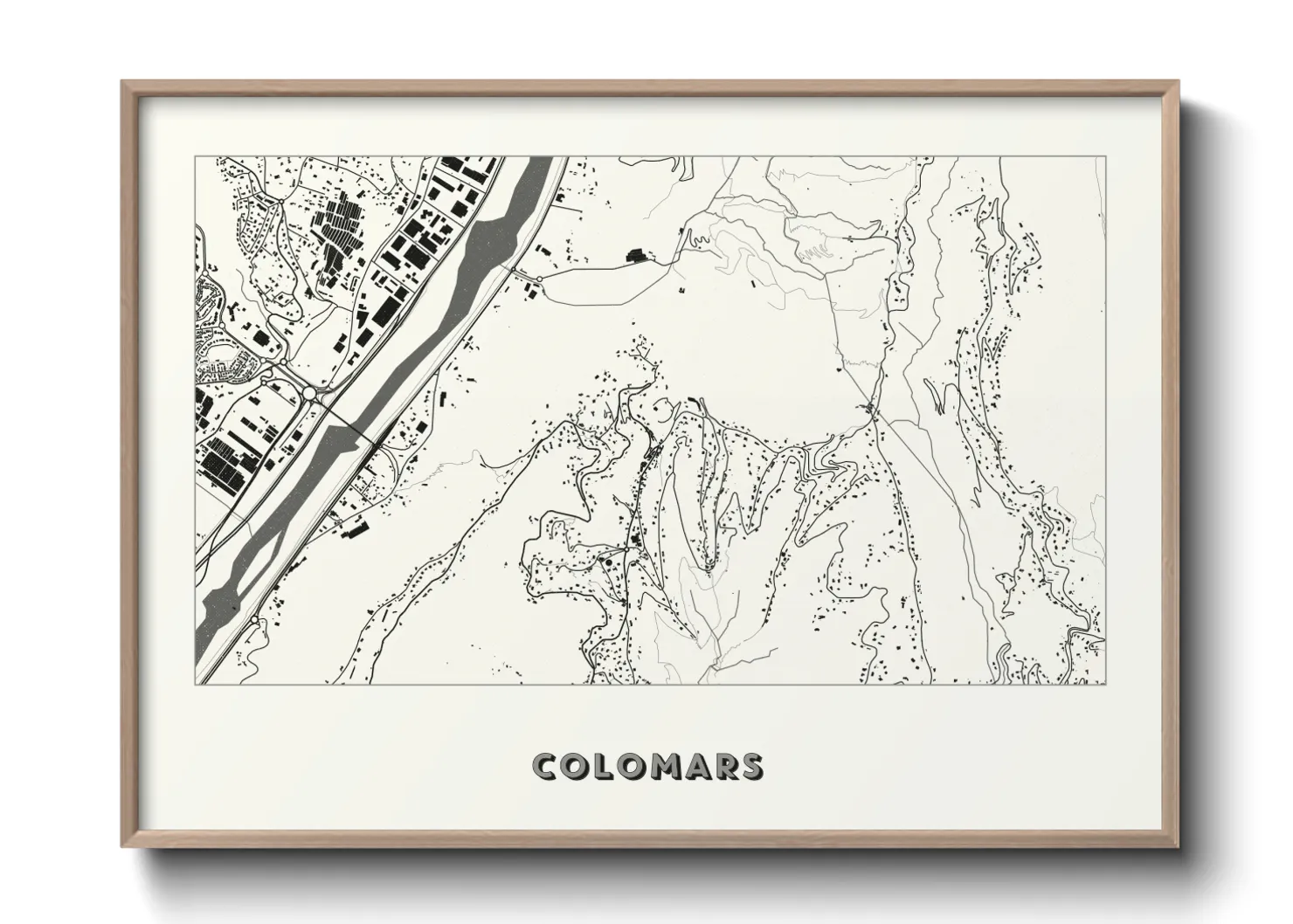 Une affiche de carte sur Colomars