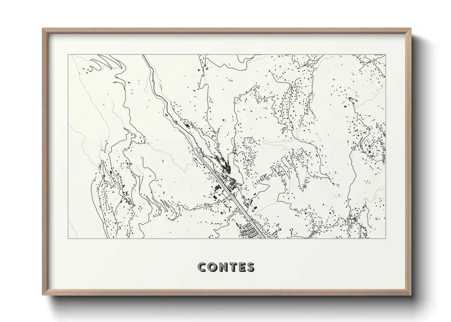 Une affiche de carte sur Contes