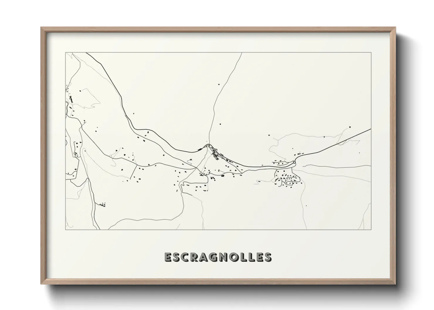 Une affiche de carte sur Escragnolles
