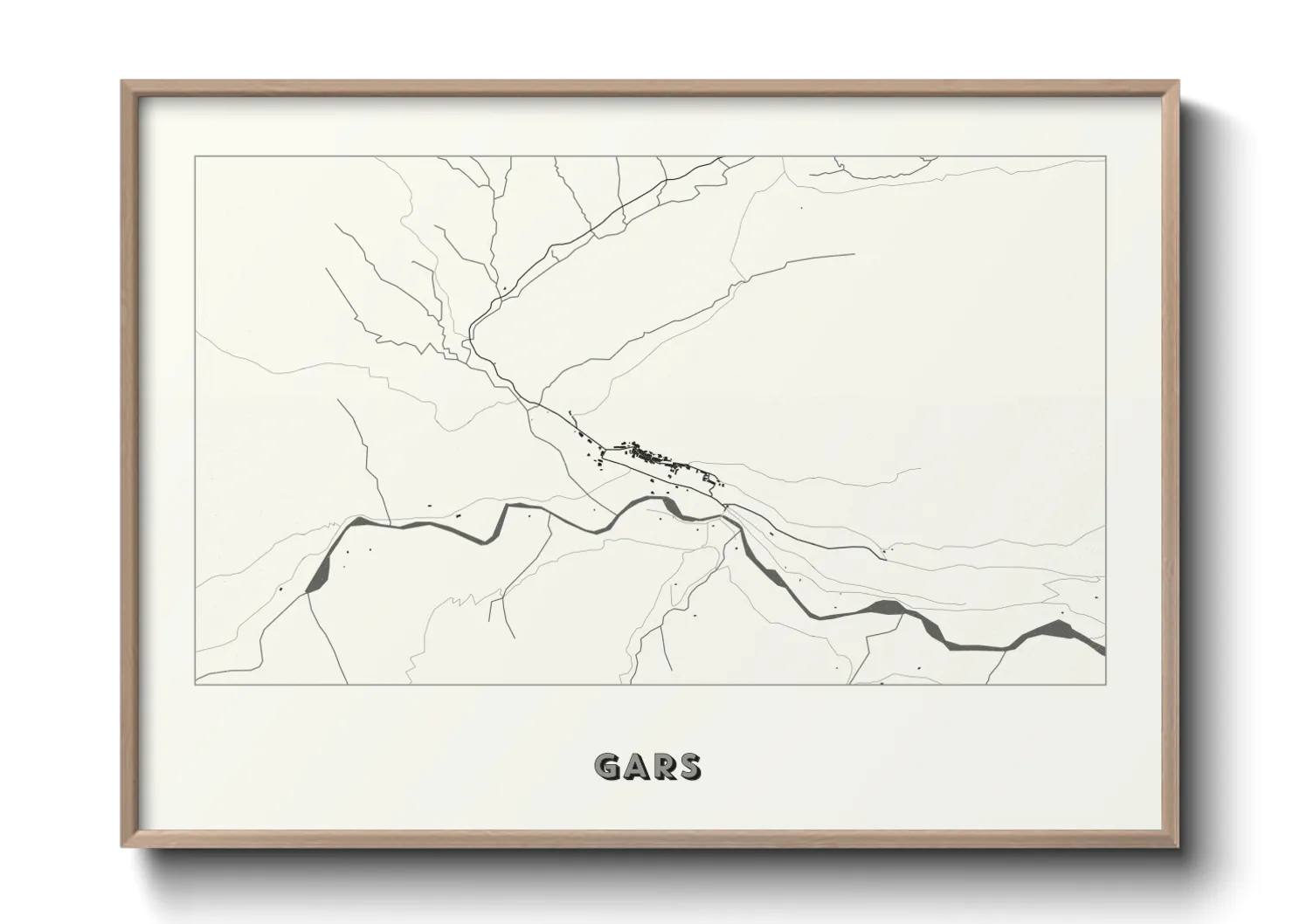 Une affiche de carte sur Gars