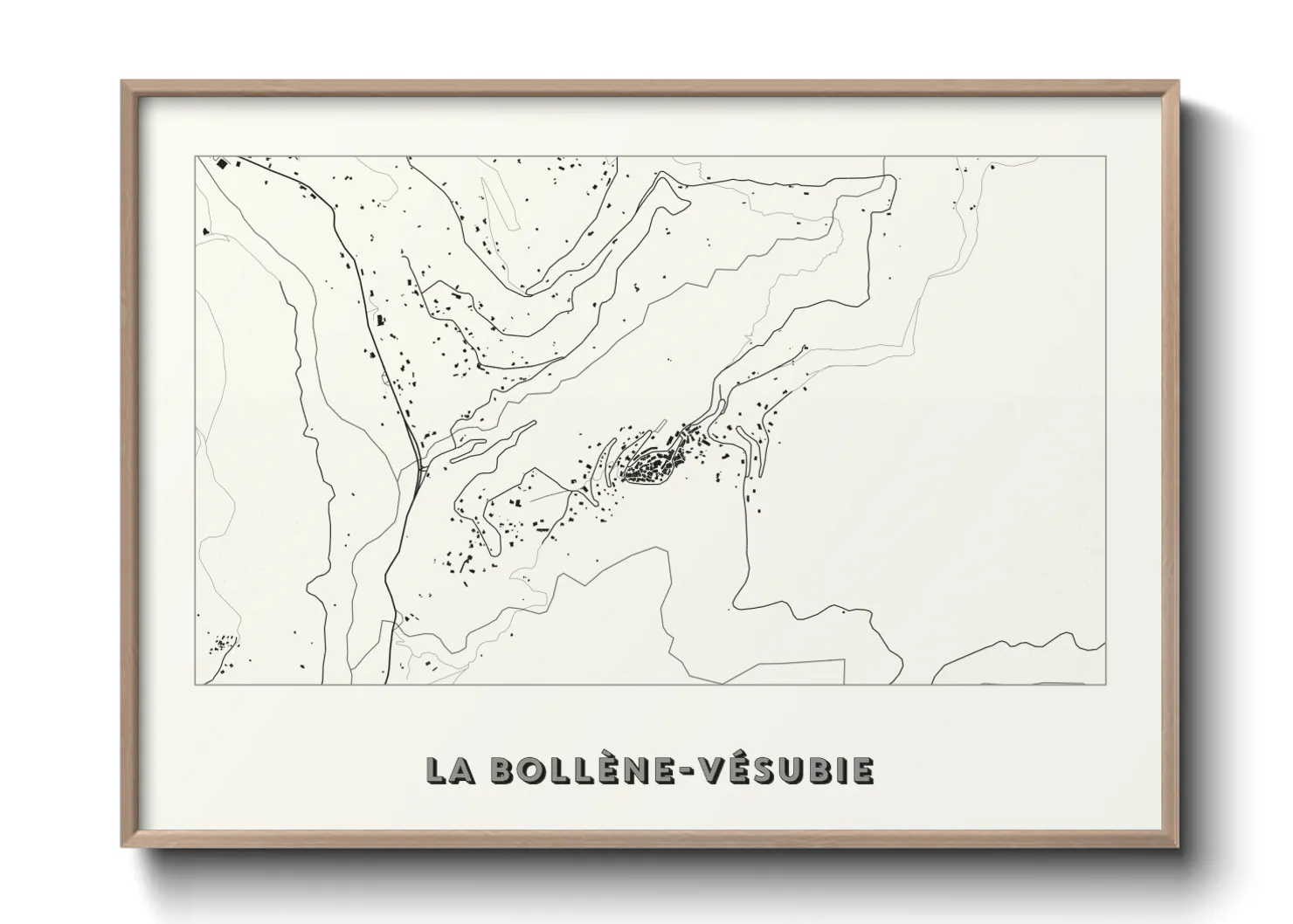 Une affiche de carte sur La Bollène-Vésubie
