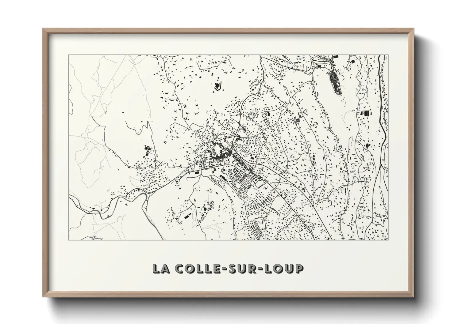 Une affiche de carte sur La Colle-sur-Loup
