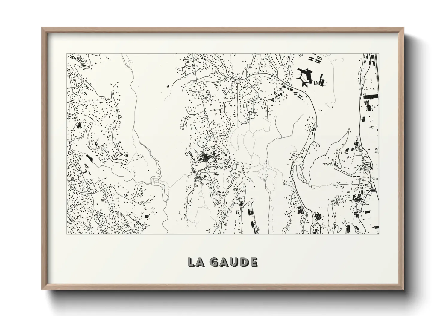 Une affiche de carte sur La Gaude