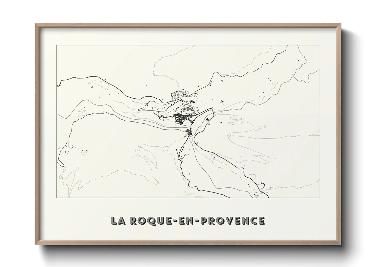 Une affiche de carte sur La Roque-en-Provence