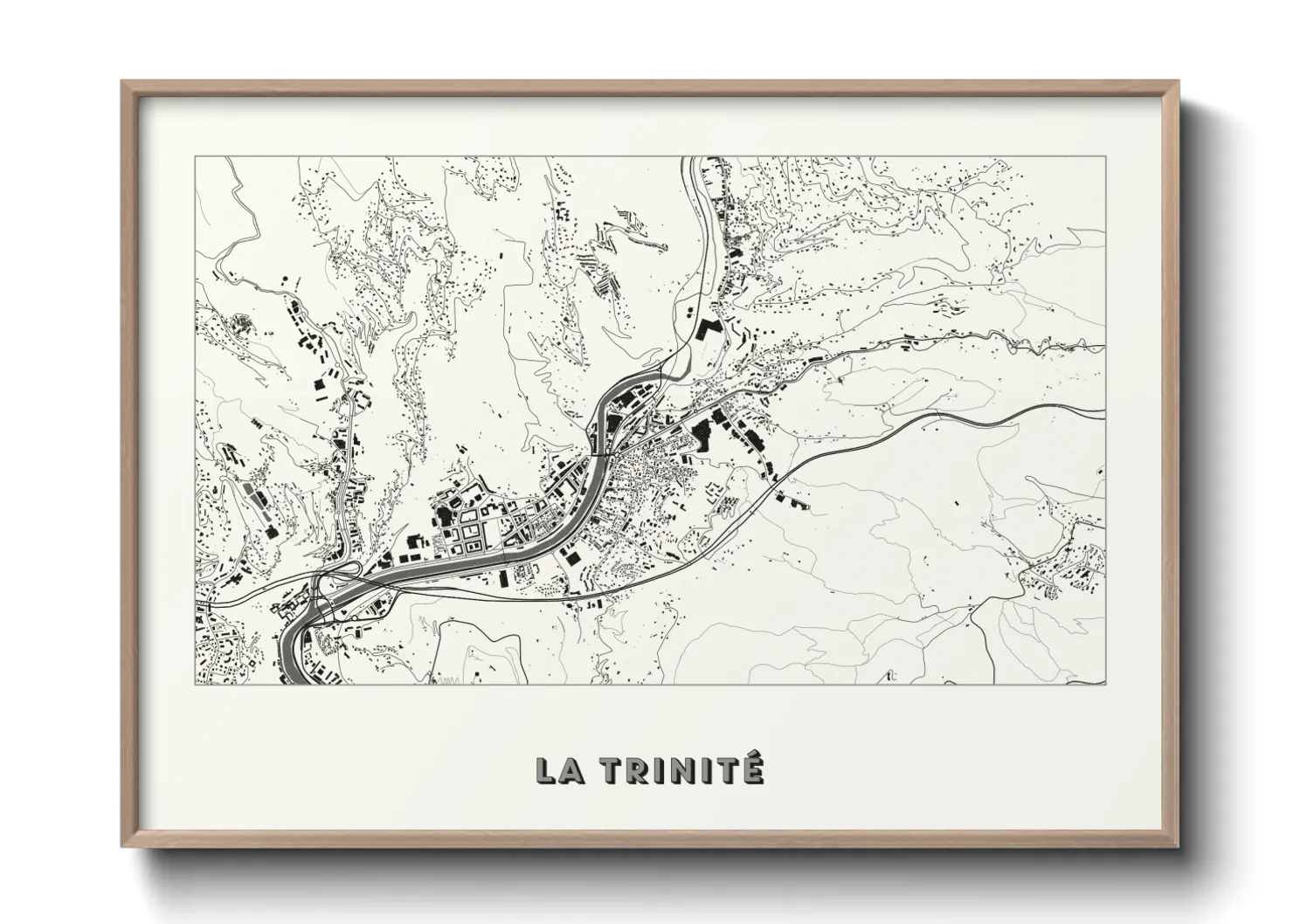 Une affiche de carte sur La Trinité