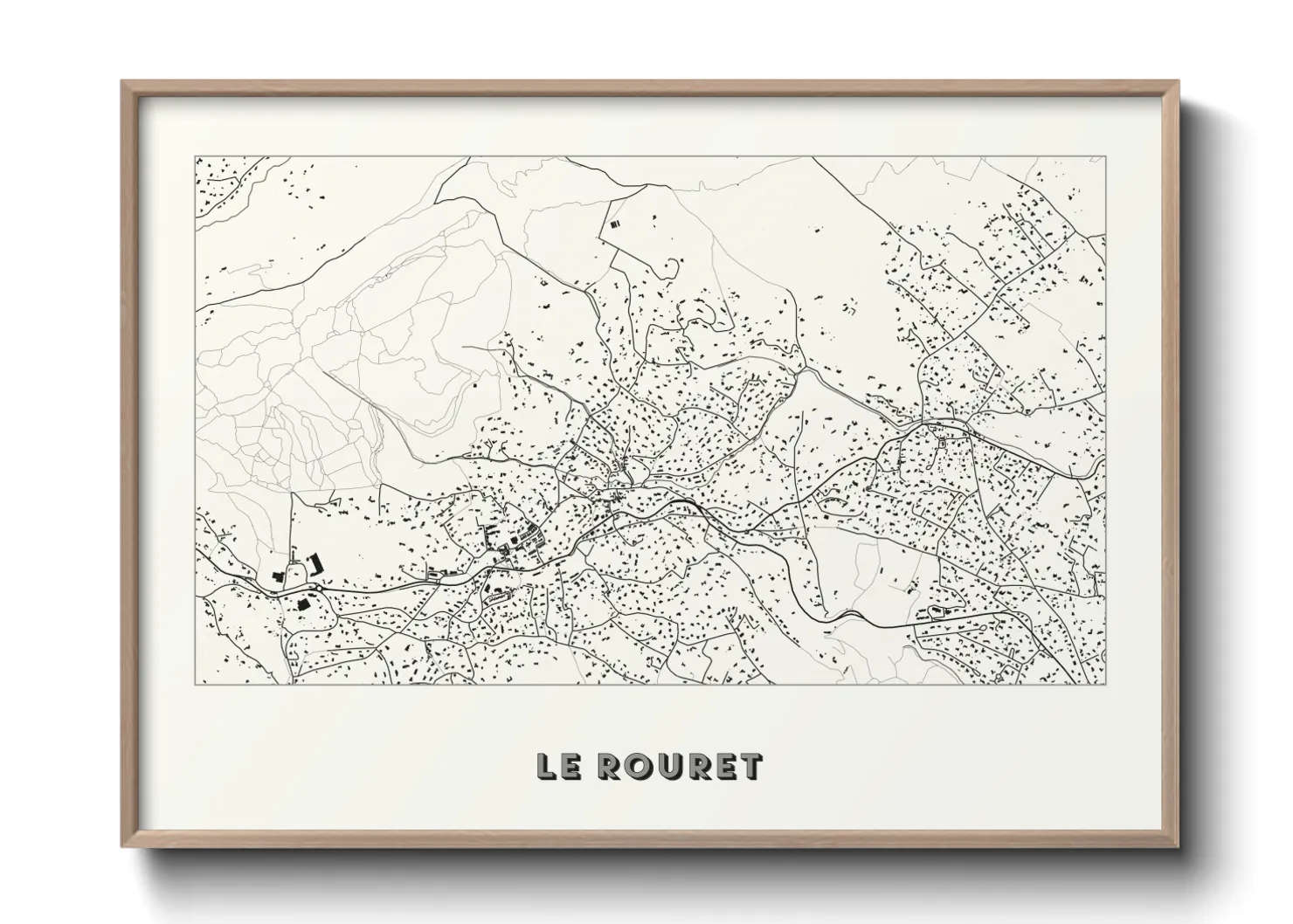 Une affiche de carte sur Le Rouret
