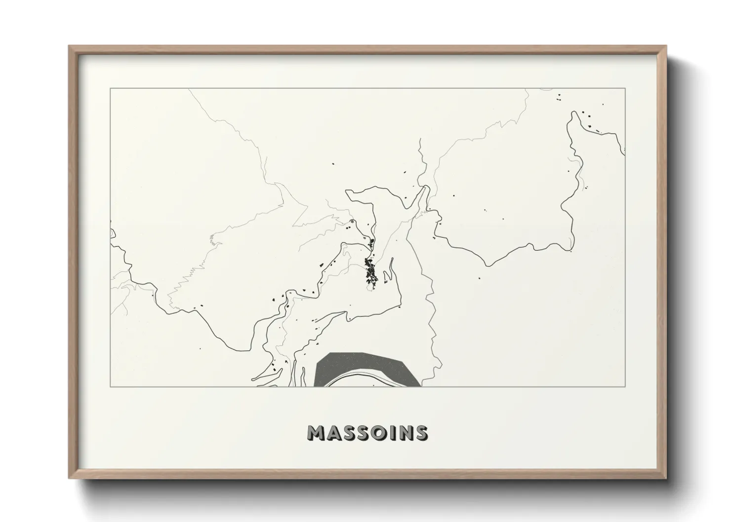 Une affiche de carte sur Massoins