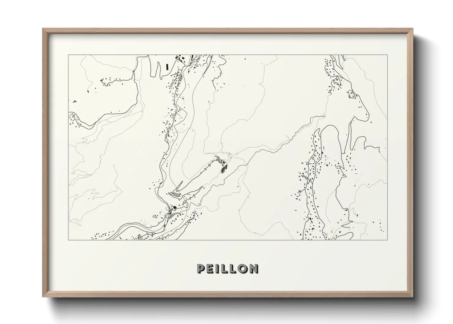 Une affiche de carte sur Peillon