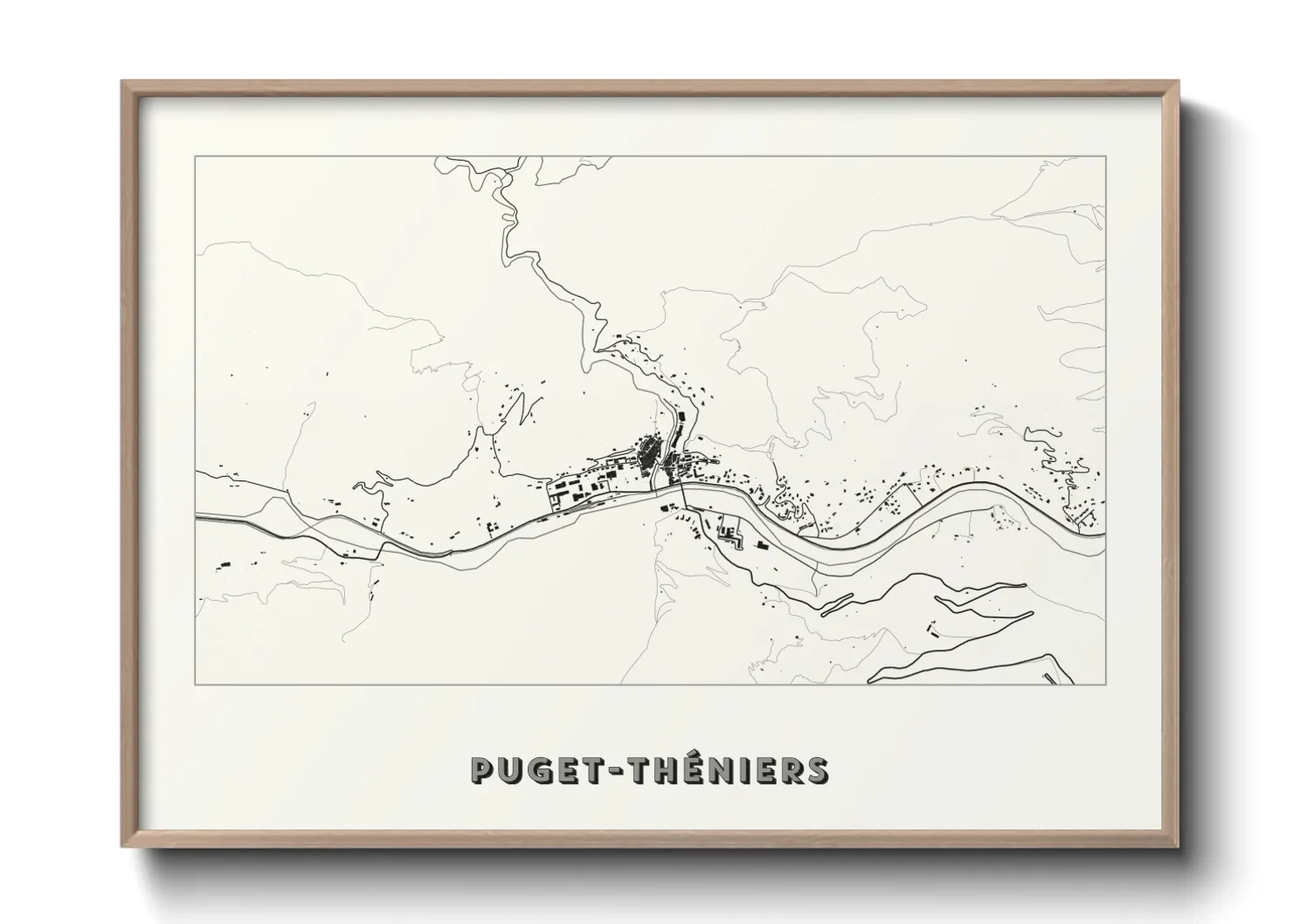 Une affiche de carte sur Puget-Théniers