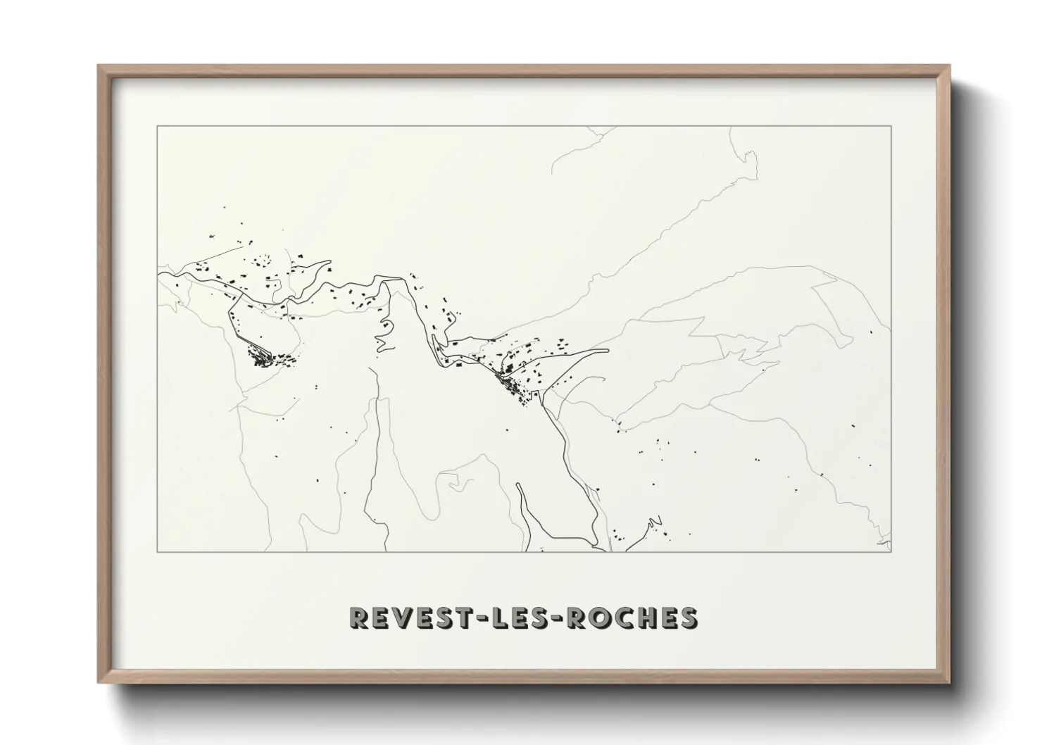 Une affiche de carte sur Revest-les-Roches