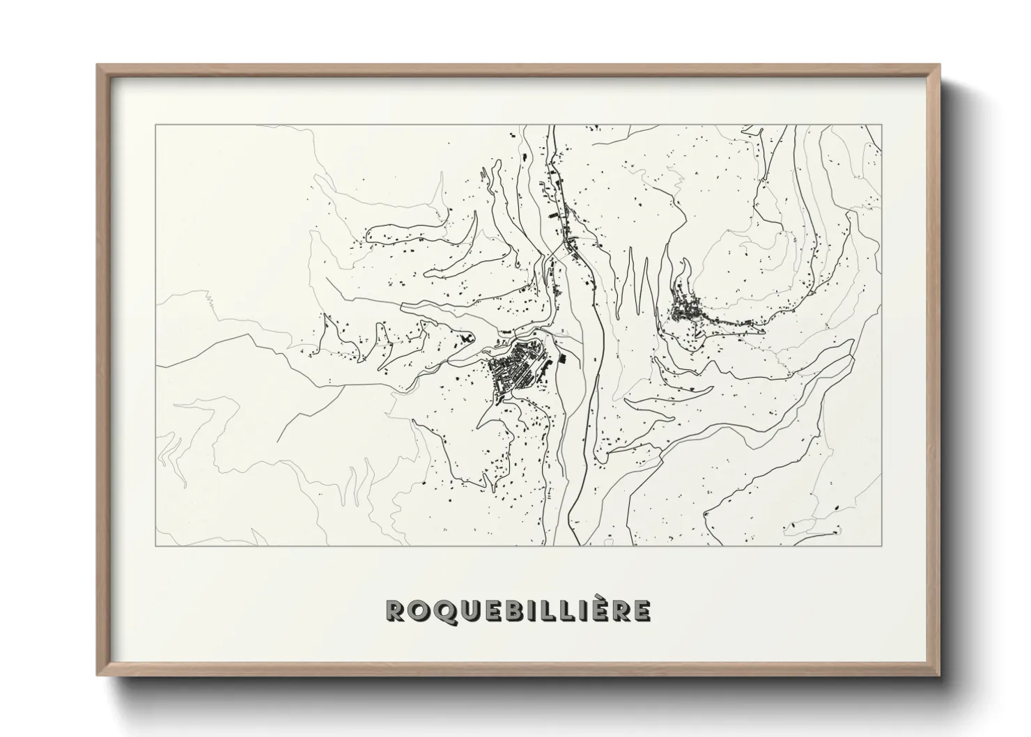 Une affiche de carte sur Roquebillière