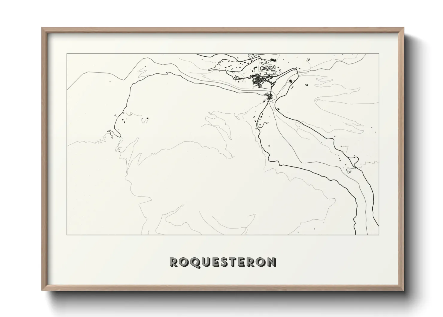 Une affiche de carte sur Roquesteron