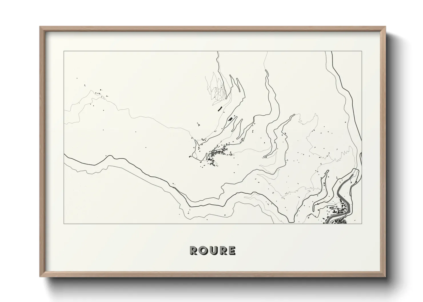 Une affiche de carte sur Roure