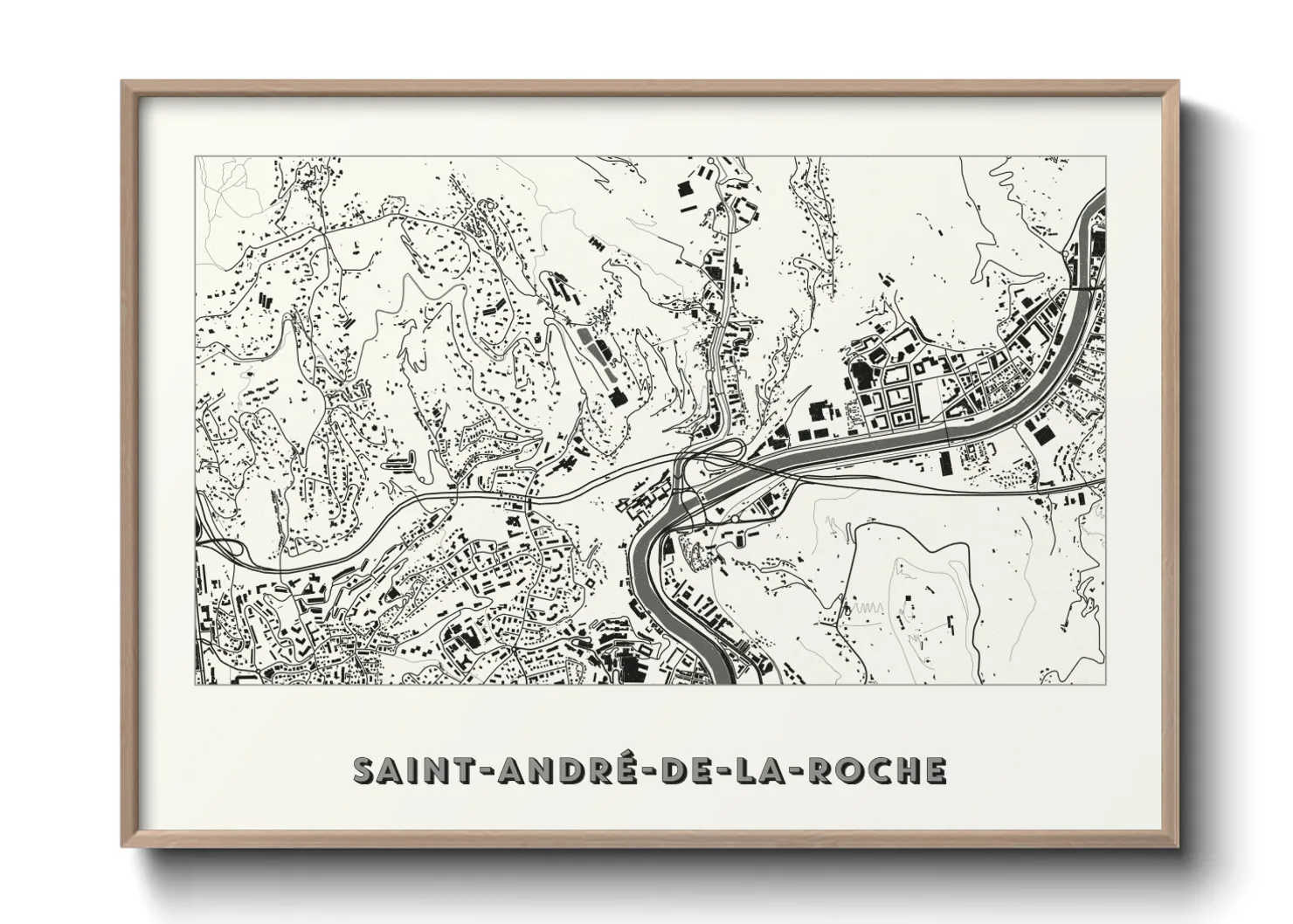 Une affiche de carte sur Saint-André-de-la-Roche