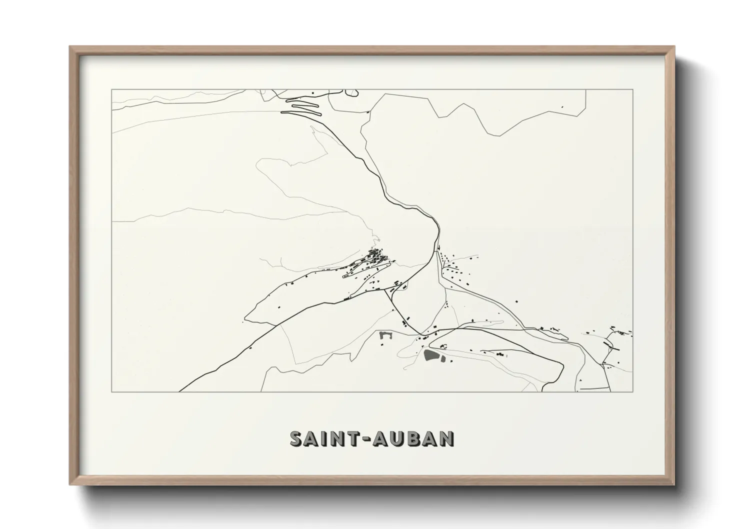 Une affiche de carte sur Saint-Auban