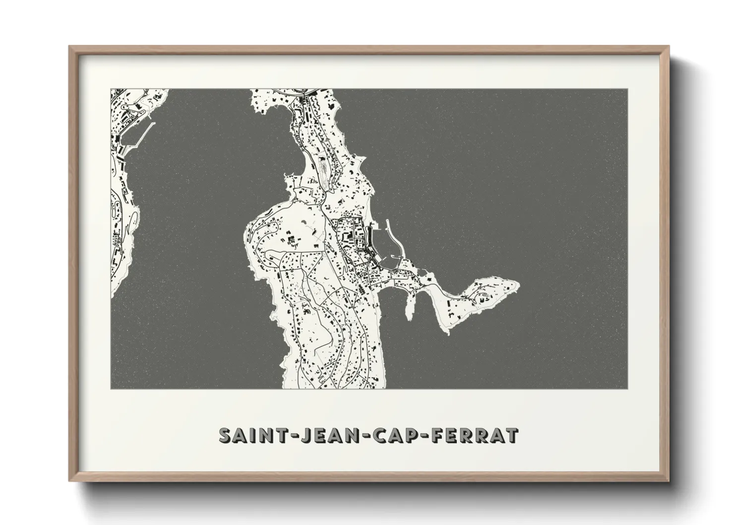 Une affiche de carte sur Saint-Jean-Cap-Ferrat